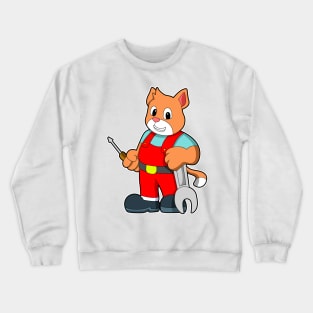 Cat as Mechatronics engineer with Tool Crewneck Sweatshirt